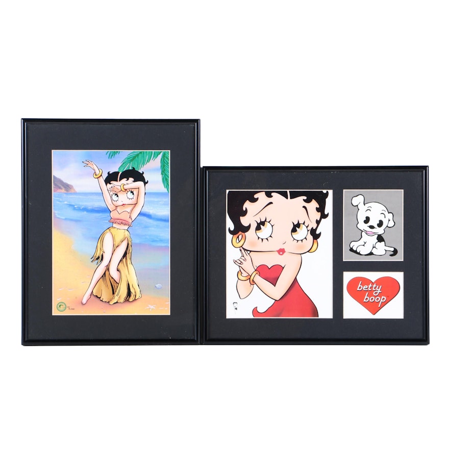 Limited Edition Betty Boop Offset Lithograph Prints Including "Hula Betty"
