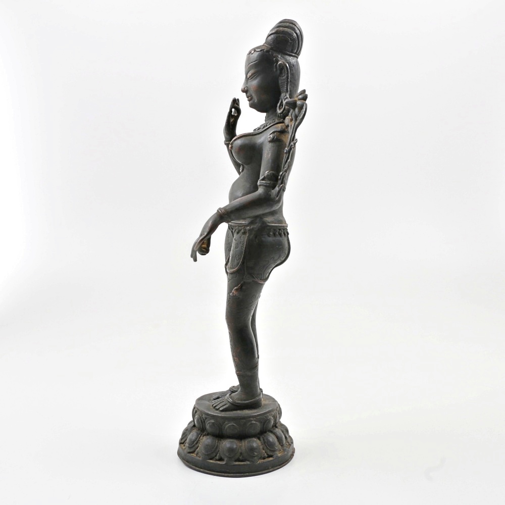 Southeast Asian Bronze Temple Dancer Figure