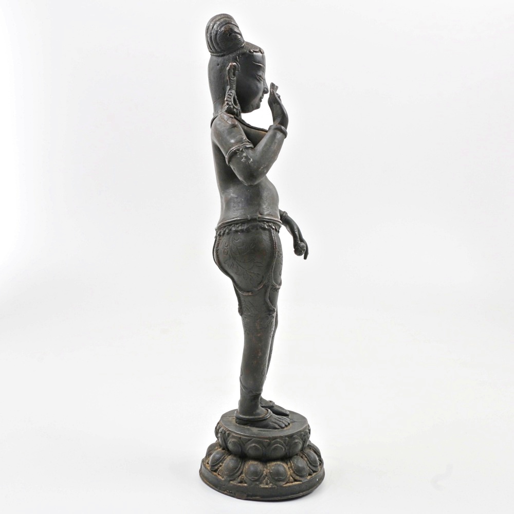 Southeast Asian Bronze Temple Dancer Figure