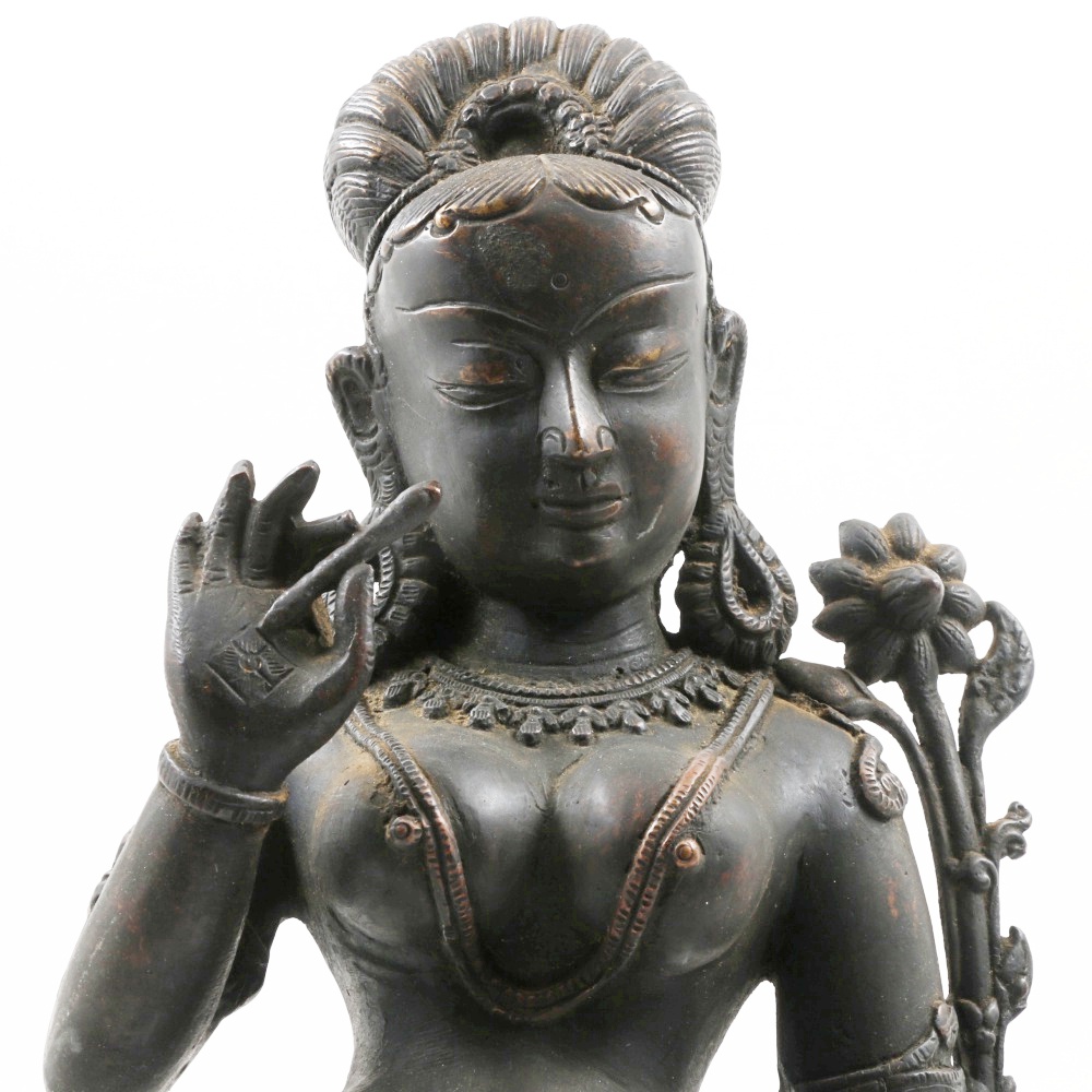 Southeast Asian Bronze Temple Dancer Figure