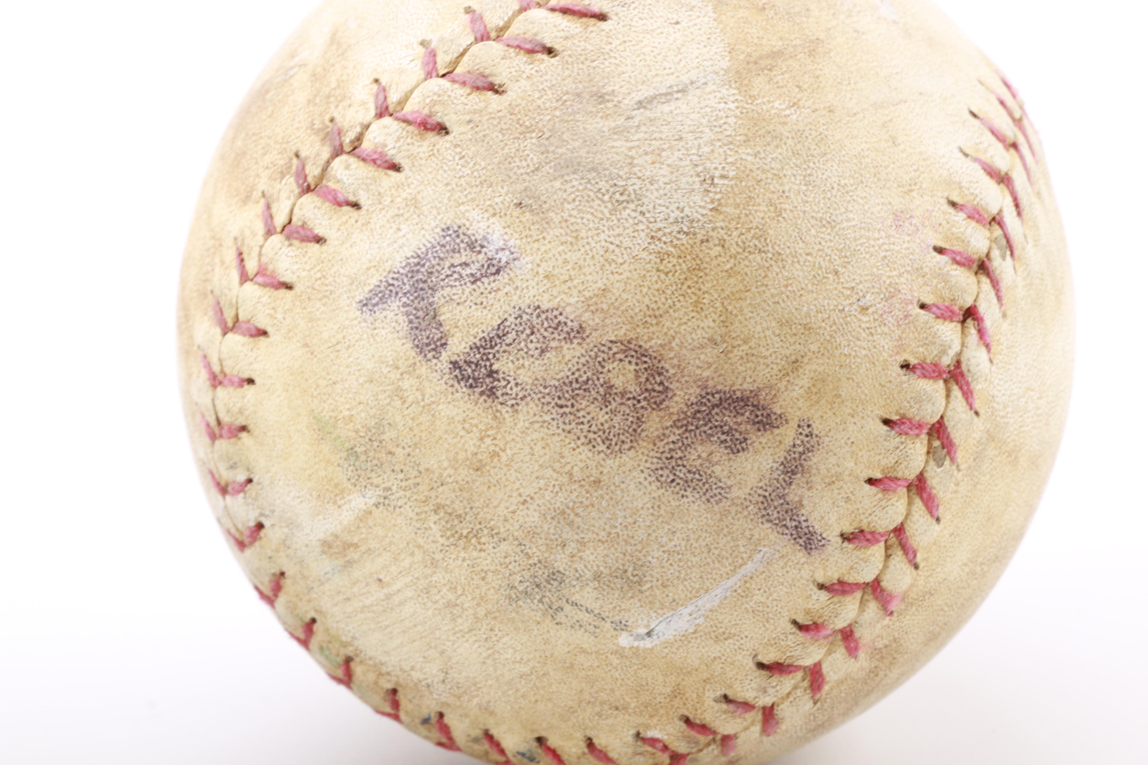 Vintage Rawlings Baseball Glove with Baseballs