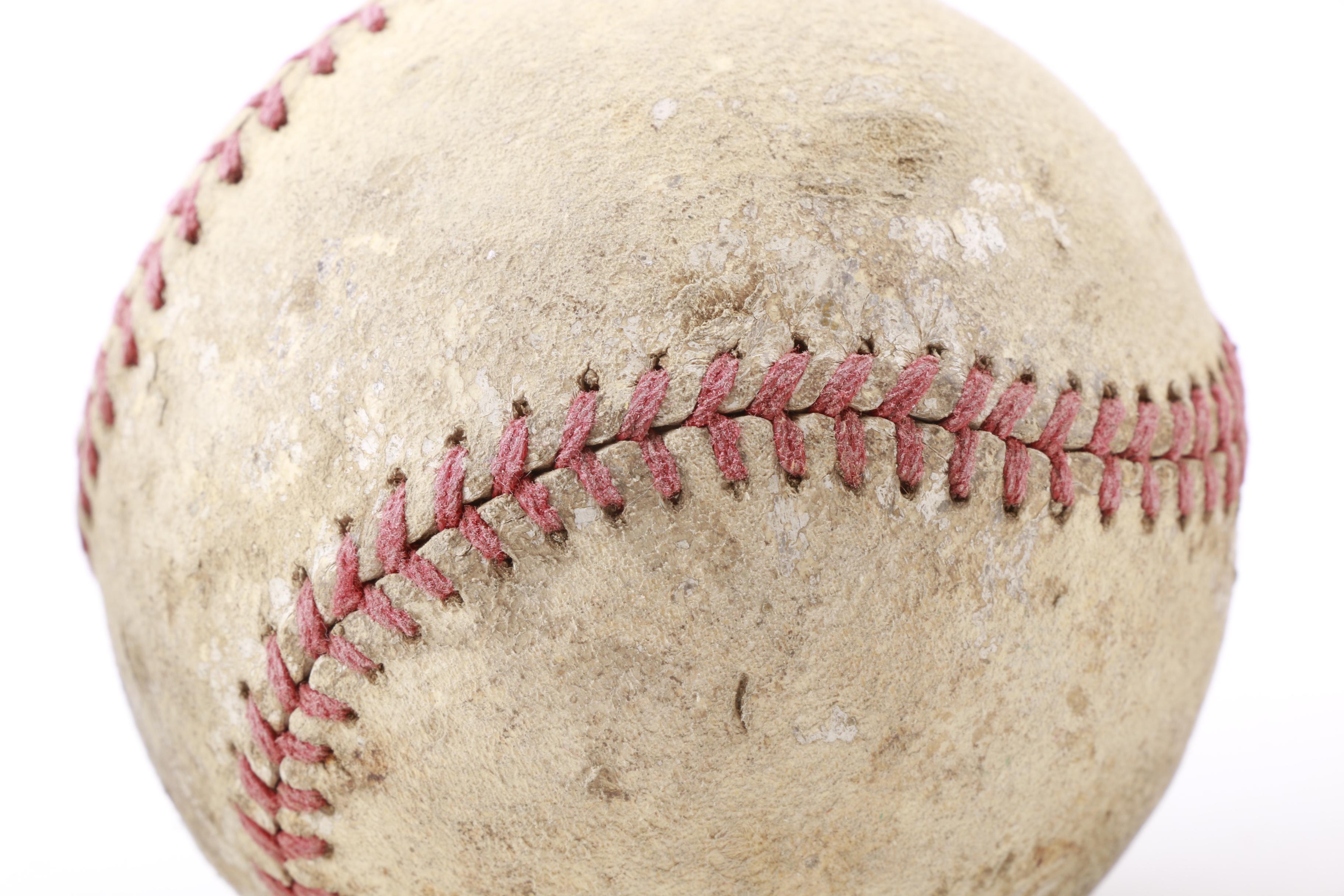 Vintage Rawlings Baseball Glove with Baseballs