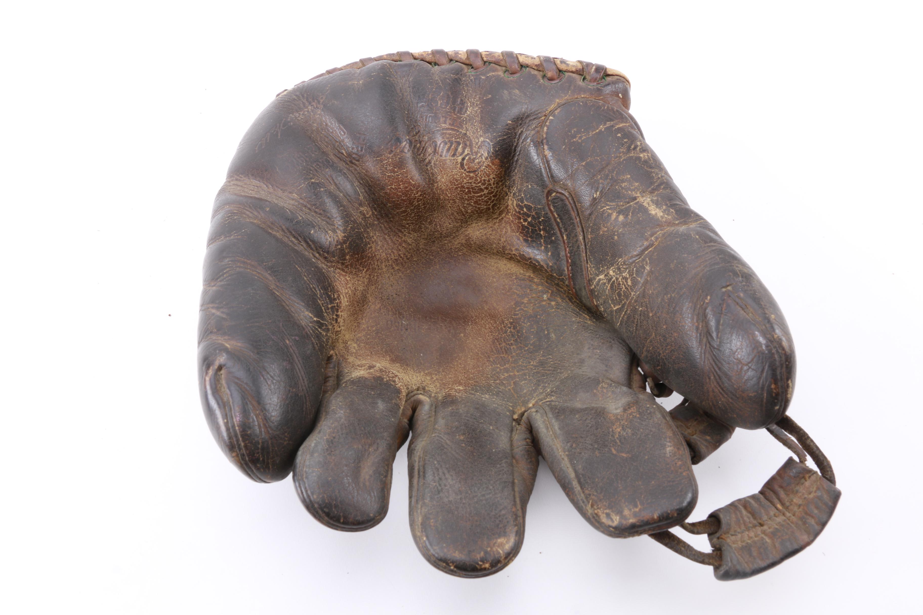 Vintage Rawlings Baseball Glove with Baseballs