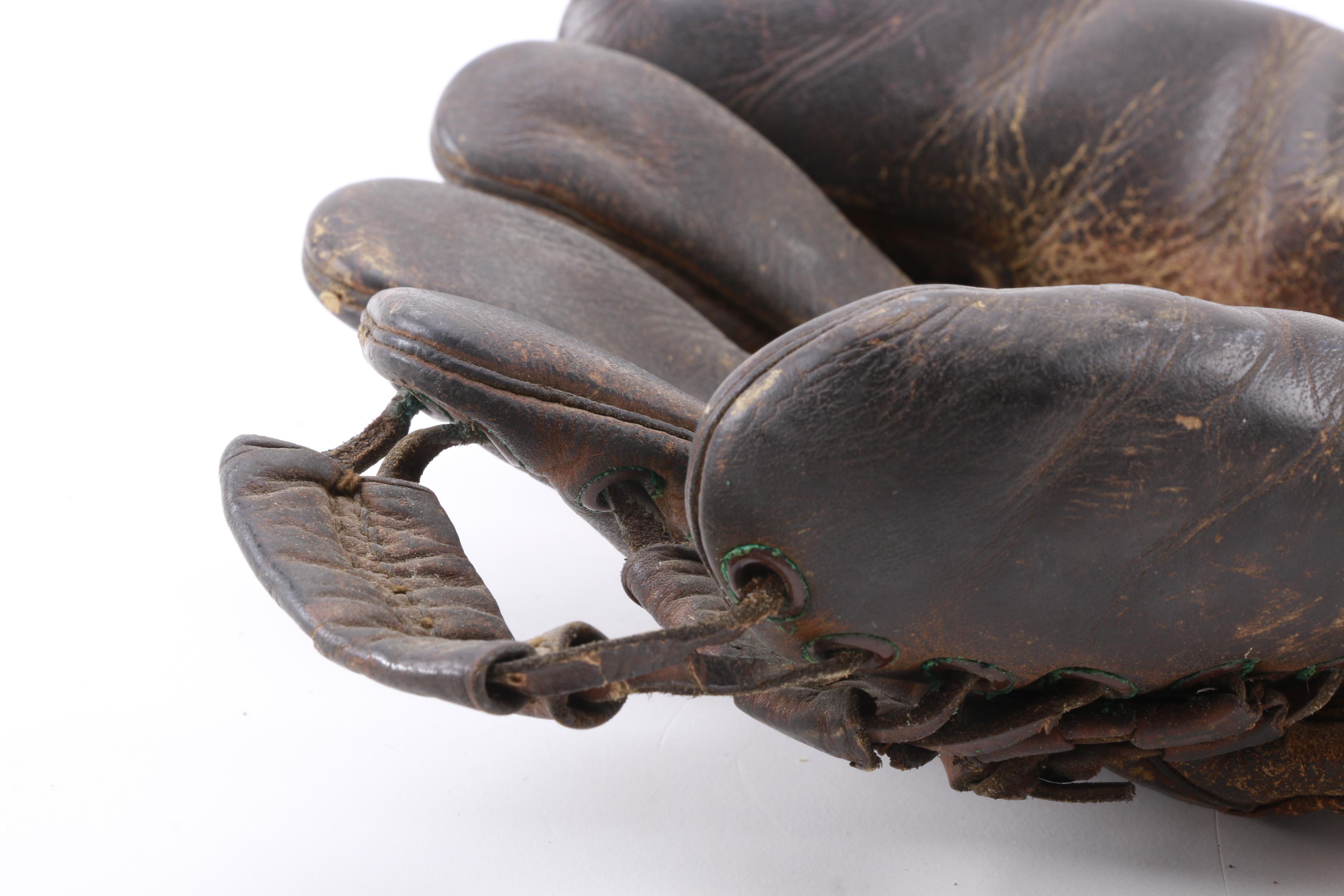 Vintage Rawlings Baseball Glove with Baseballs