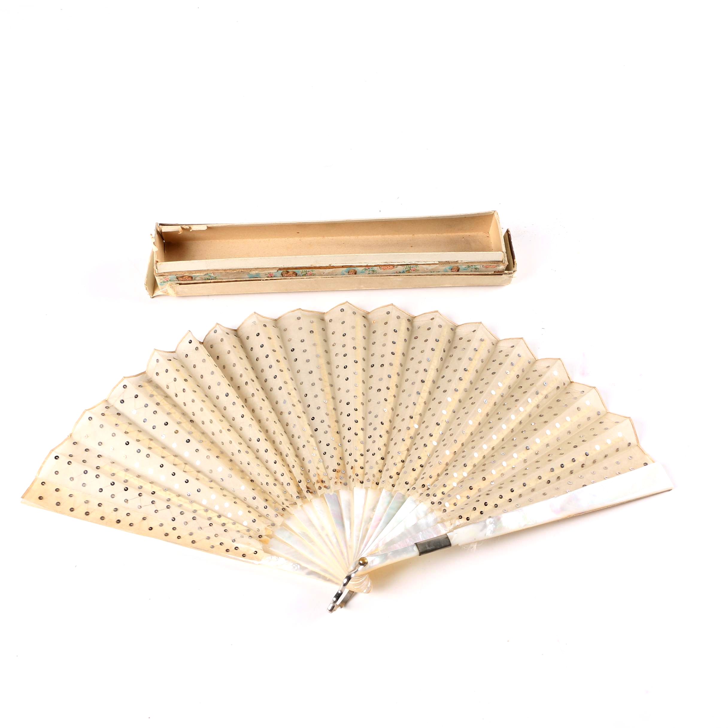 Folding Mother of Pearl Hand Fan