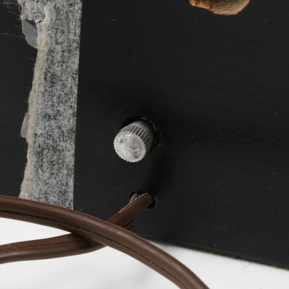 Kosta Etched Green Glass Sculpture on Lighted Stand