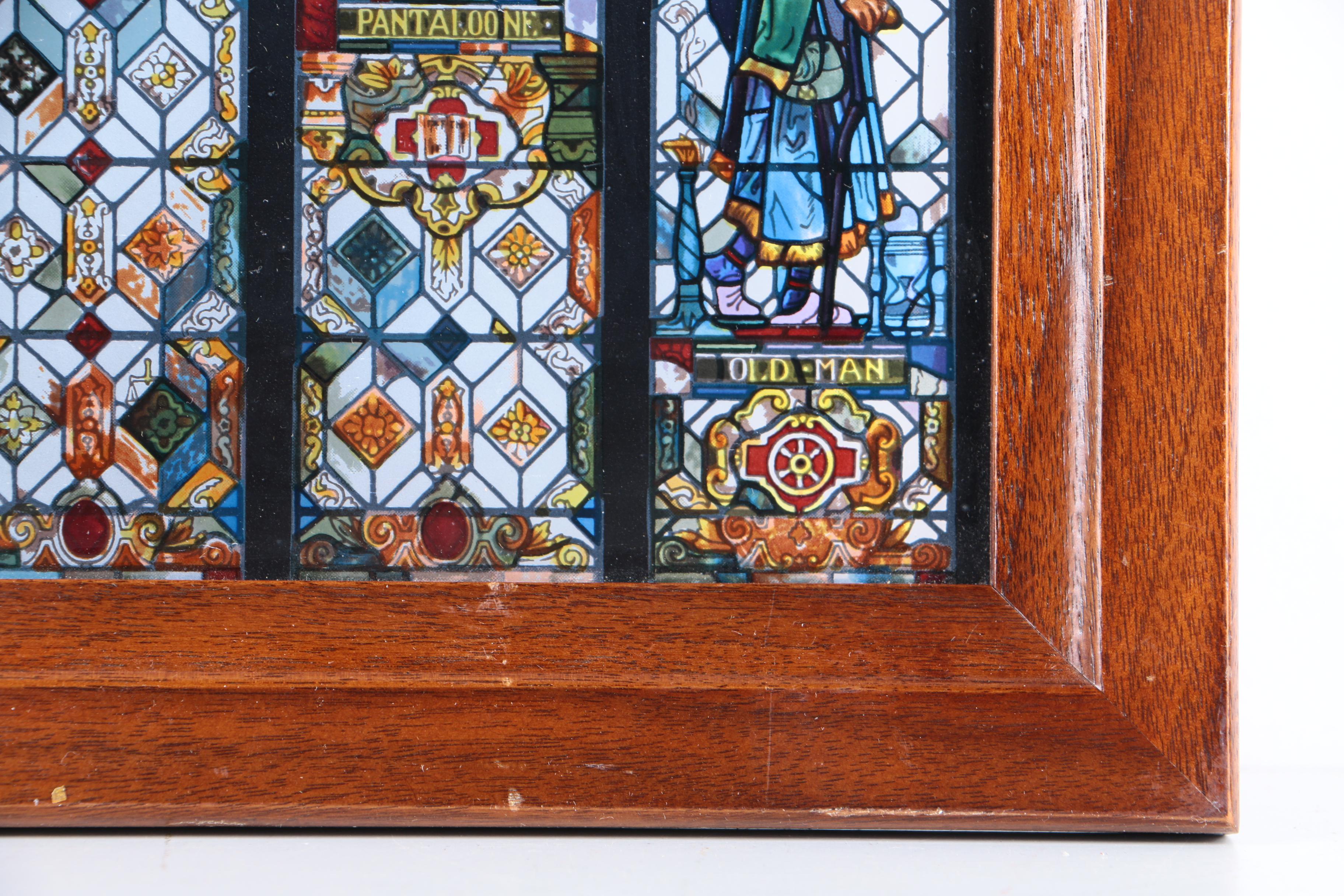 Stained Glass Tableau "The Seven Stages of Man" After Nicola d'Ascenzo