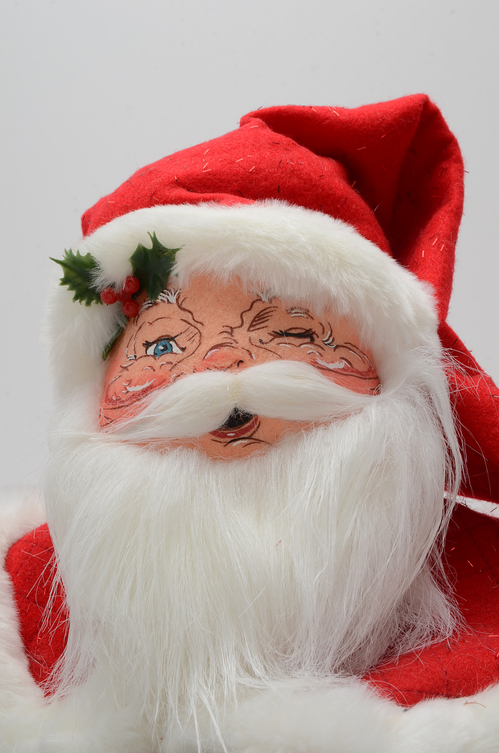 Large "Annalee" Santa Figure with Pine Cone Garland