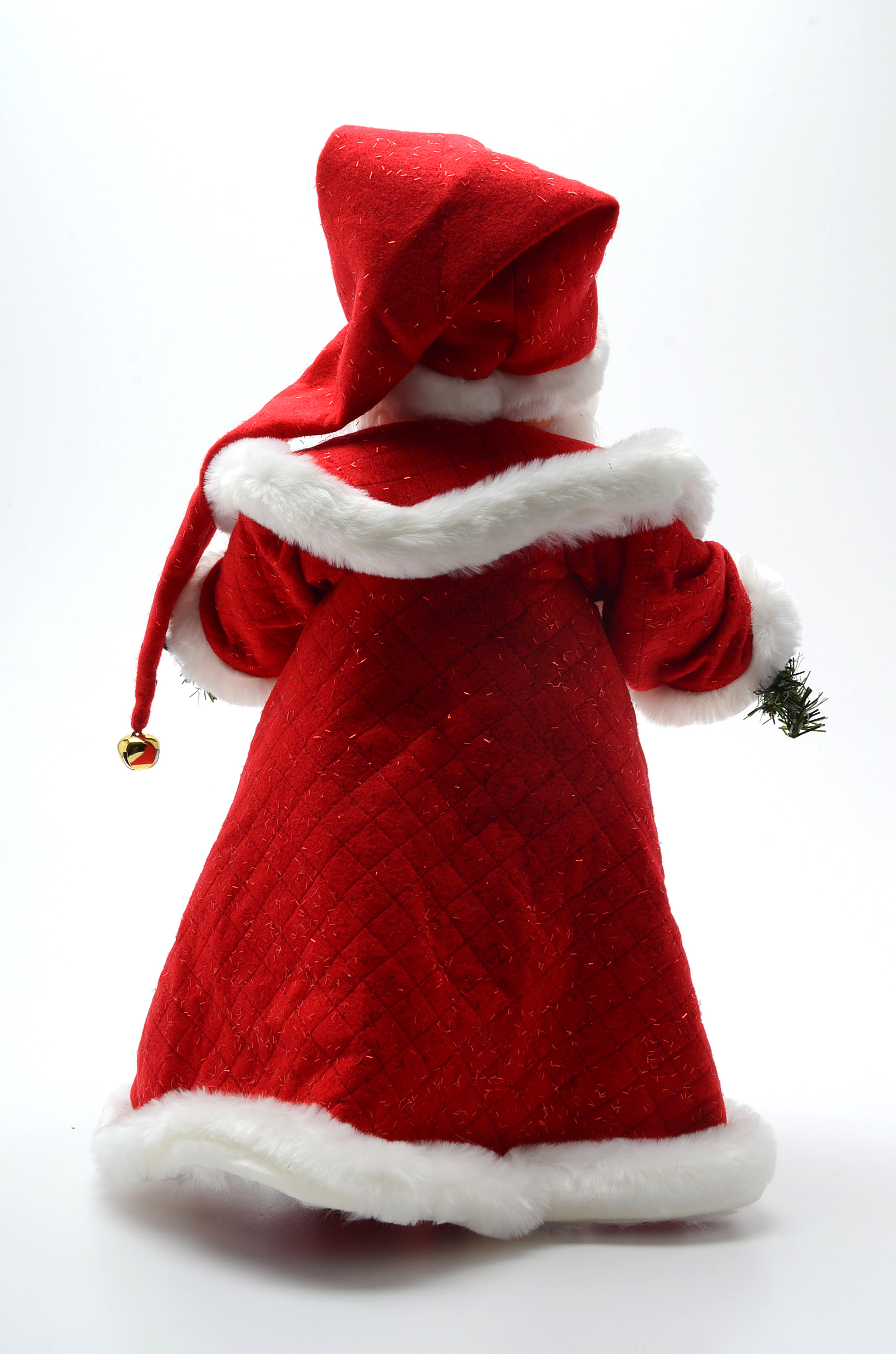 Large "Annalee" Santa Figure with Pine Cone Garland