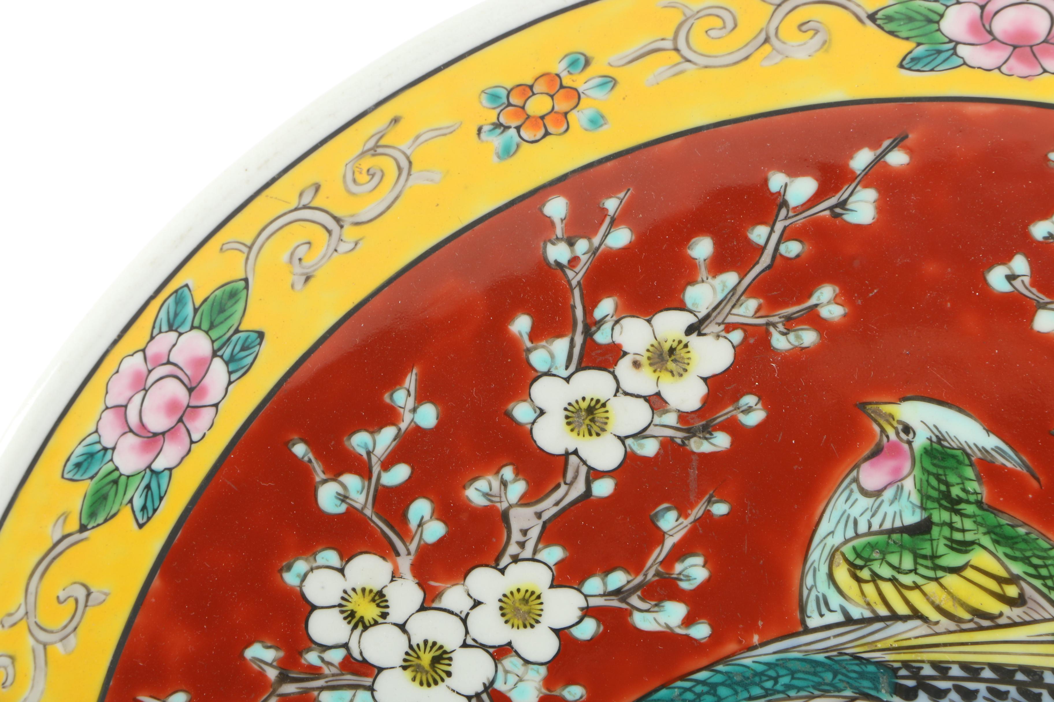 Asian Red and Yellow Plate
