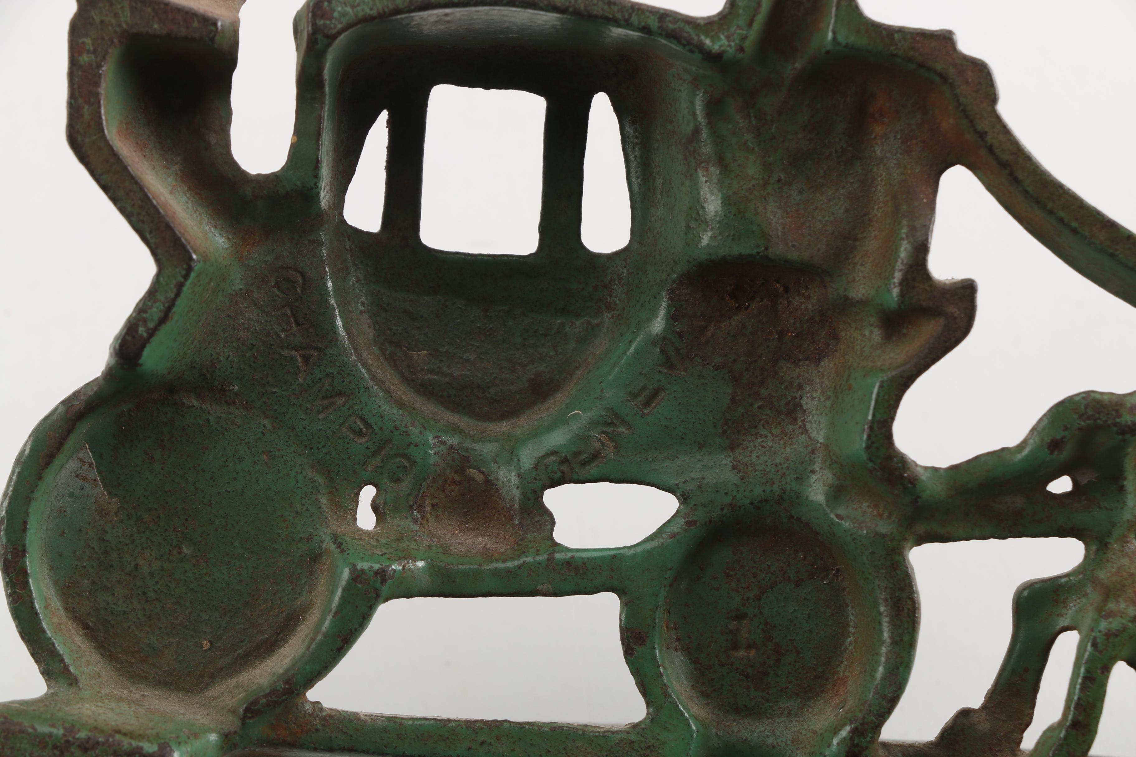 Vintage Cast Iron Horse and Buggy Doorstop by Champion