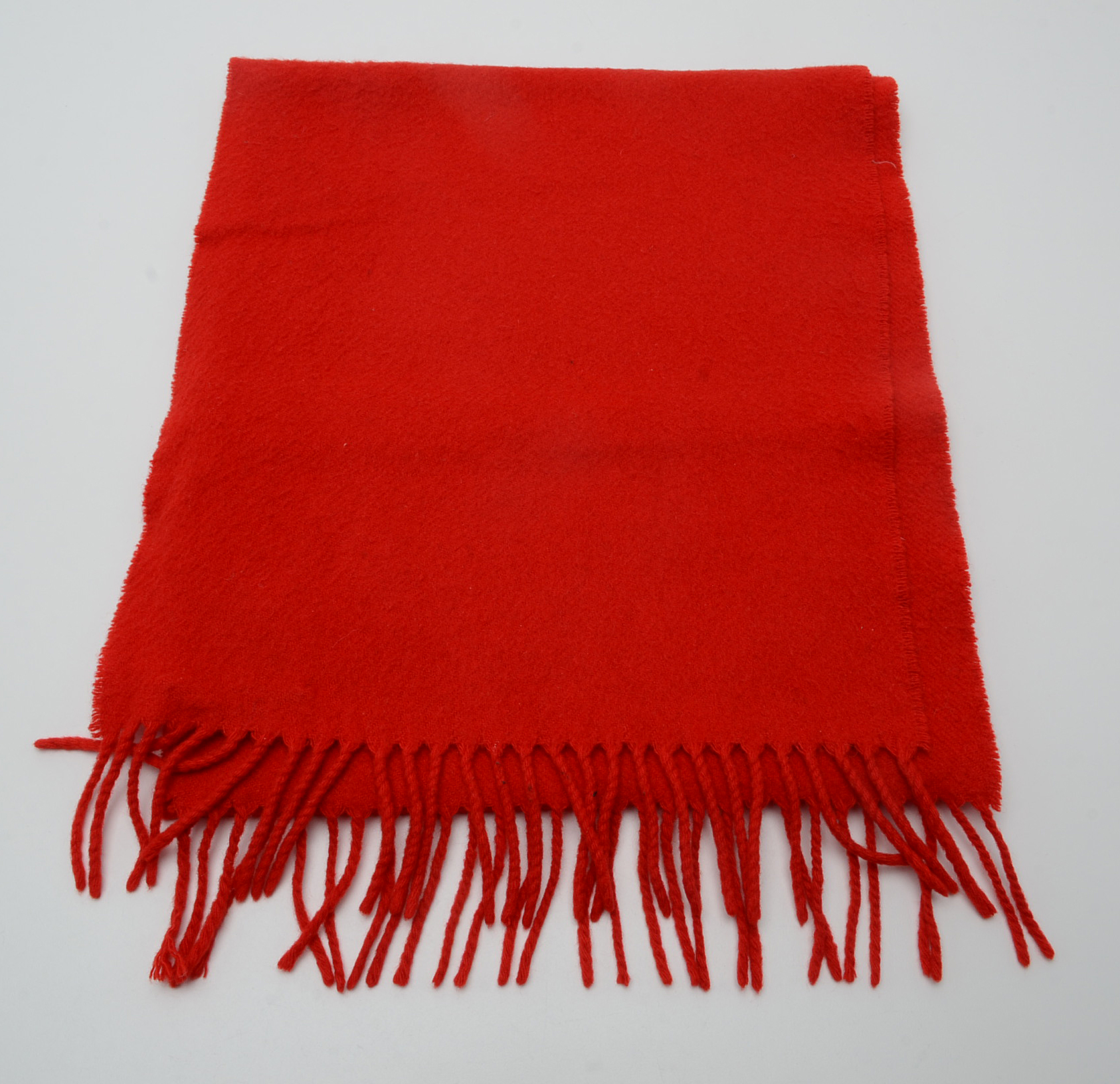Burberry Cashmere Plaid Muffler and Red Cashmere Scarf