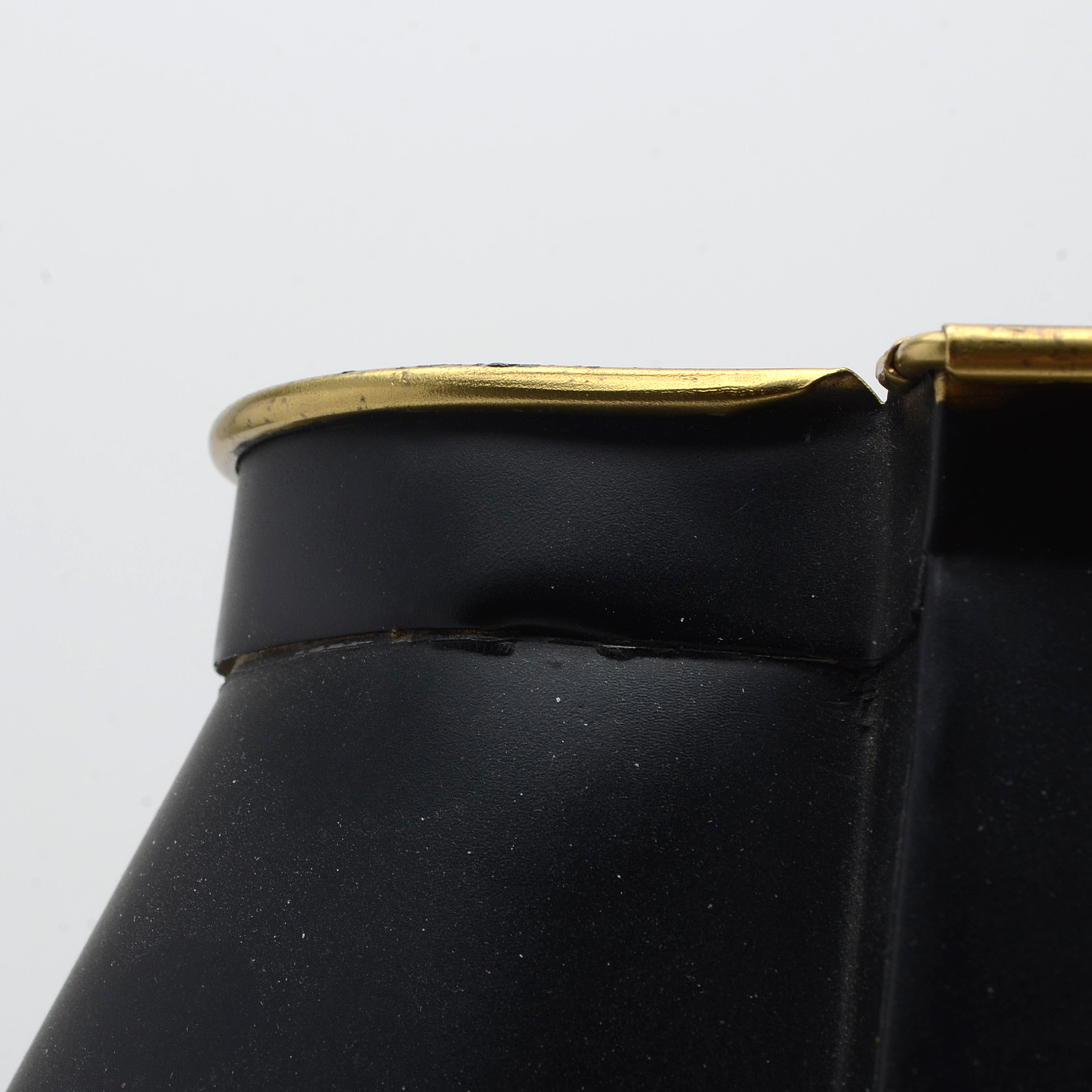 Brass Bouillotte Table Lamp with Black Metal Shade