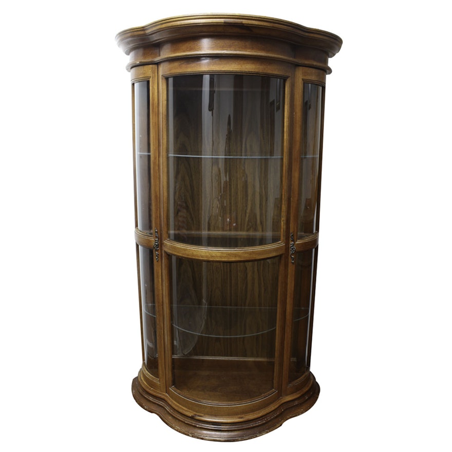 Tri-Bowed Curio Cabinet