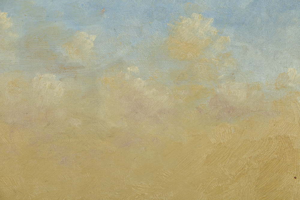 Oil Painting on Board of Tonalist Winter Landscape