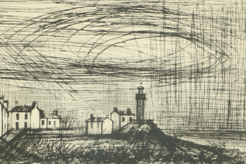 Bernard Buffet Signed Limited Edition Drypoint Etching on Paper "Cabanas"