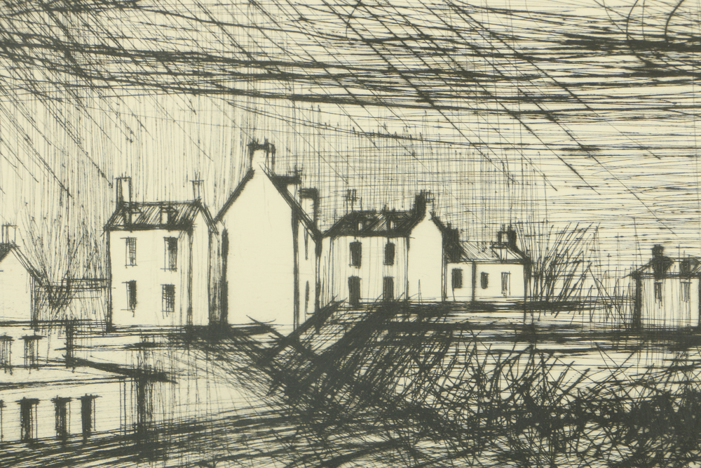 Bernard Buffet Signed Limited Edition Drypoint Etching on Paper "Cabanas"