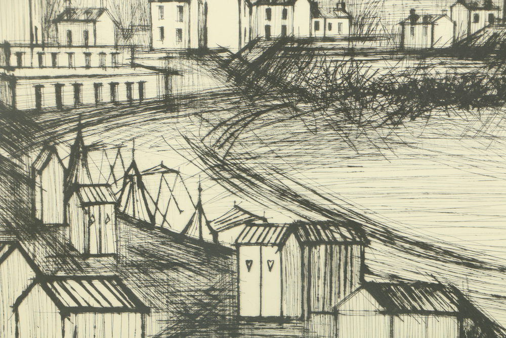 Bernard Buffet Signed Limited Edition Drypoint Etching on Paper "Cabanas"