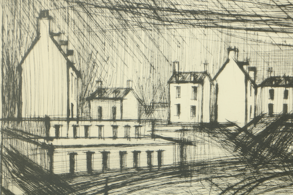 Bernard Buffet Signed Limited Edition Drypoint Etching on Paper "Cabanas"