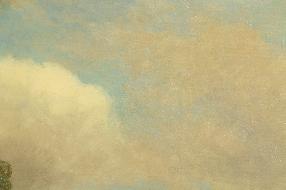 J. Kinard Oil Painting on Canvas Pastoral Landscape