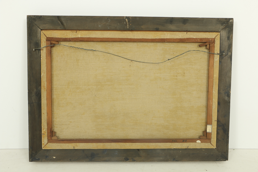 J. Kinard Oil Painting on Canvas Pastoral Landscape