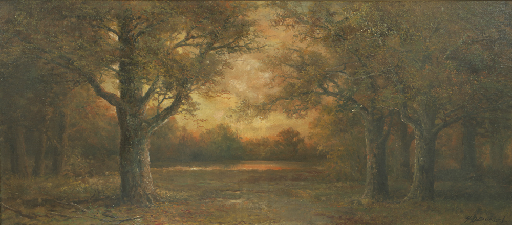 Henry Duessel Oil Painting on Canvas Tonalist Landscape