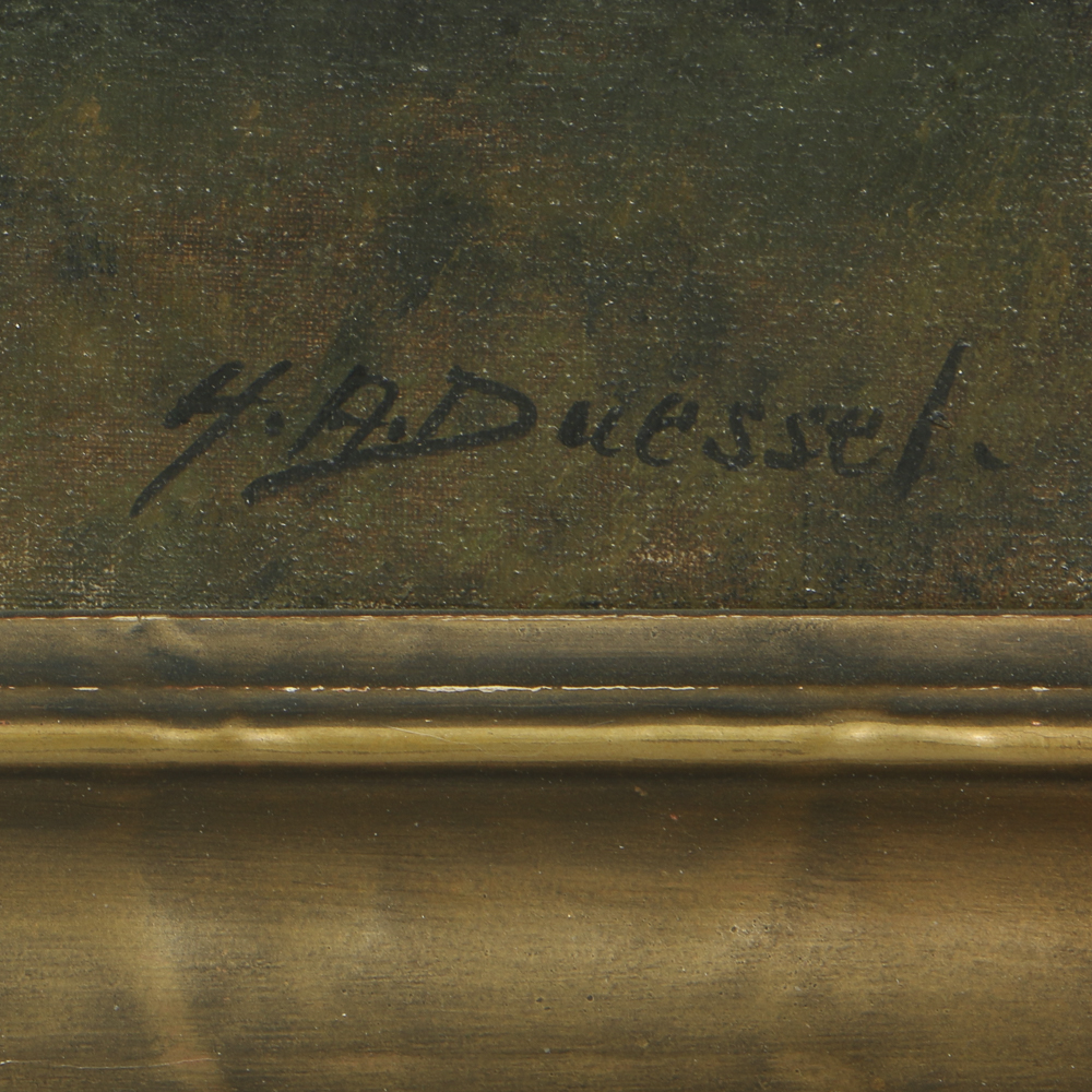 Henry Duessel Oil Painting on Canvas Tonalist Landscape