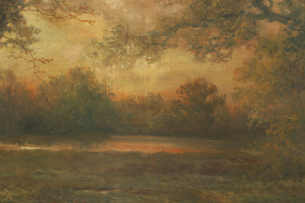 Henry Duessel Oil Painting on Canvas Tonalist Landscape