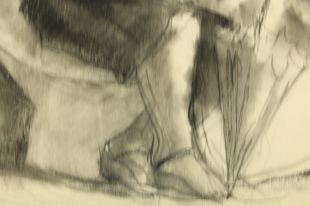Edgar Yaeger Charcoal Drawing on Paper "Leona"