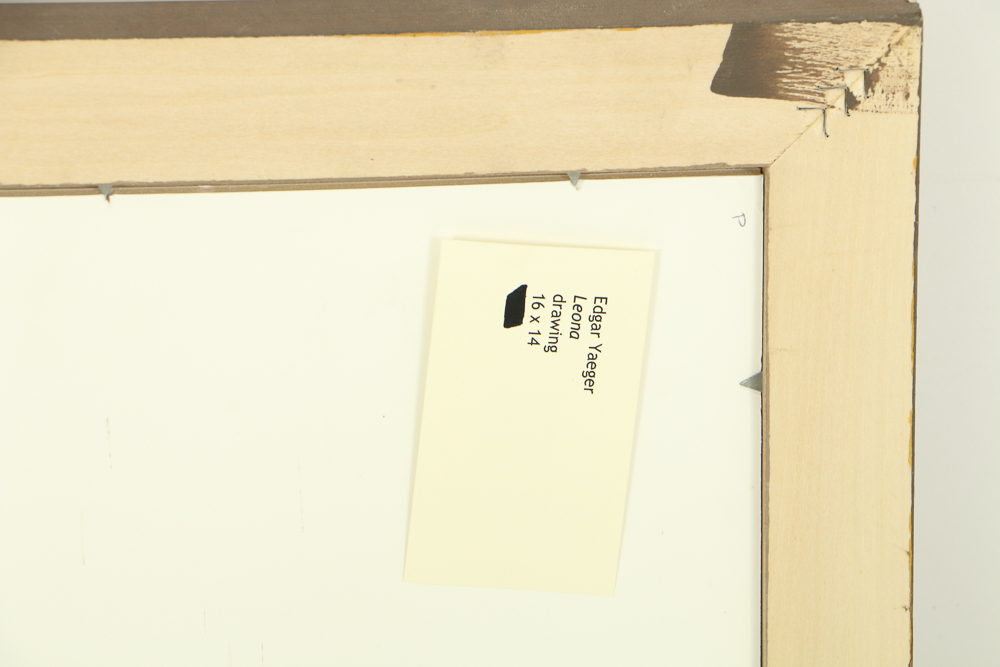 Edgar Yaeger Charcoal Drawing on Paper "Leona"