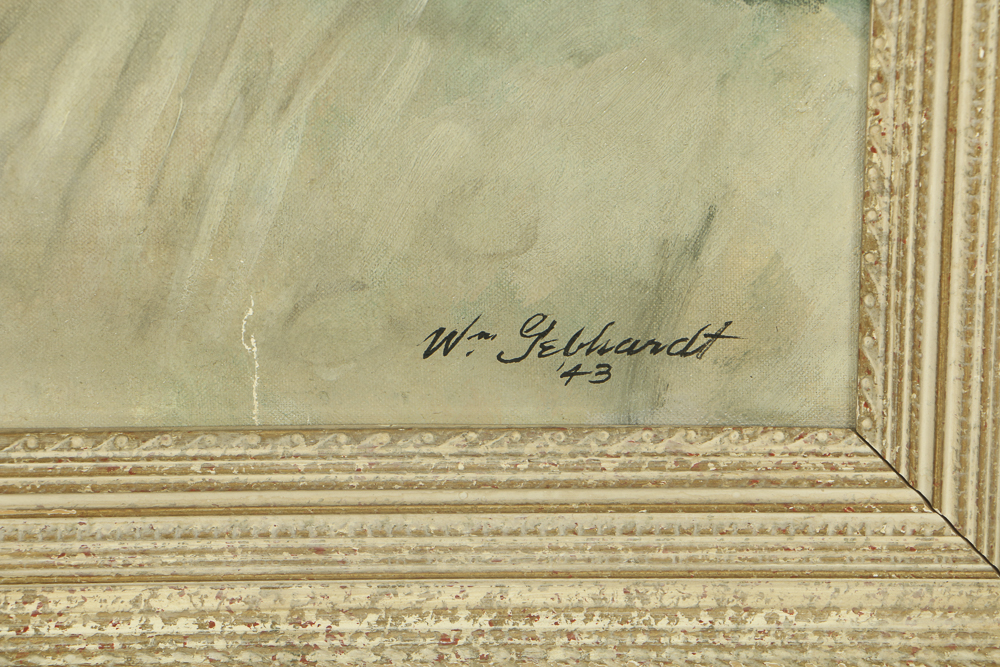 William Gebhardt Oil Portrait on Canvas Board of a Woman