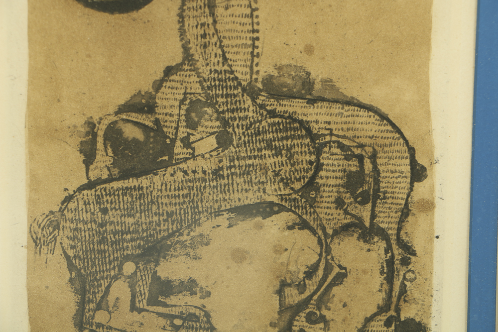 Johnny Friedlaender Signed Etching on Paper of Abstracted Horses