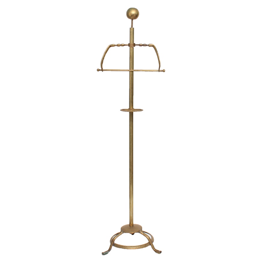 Vintage Brass Valet Stand