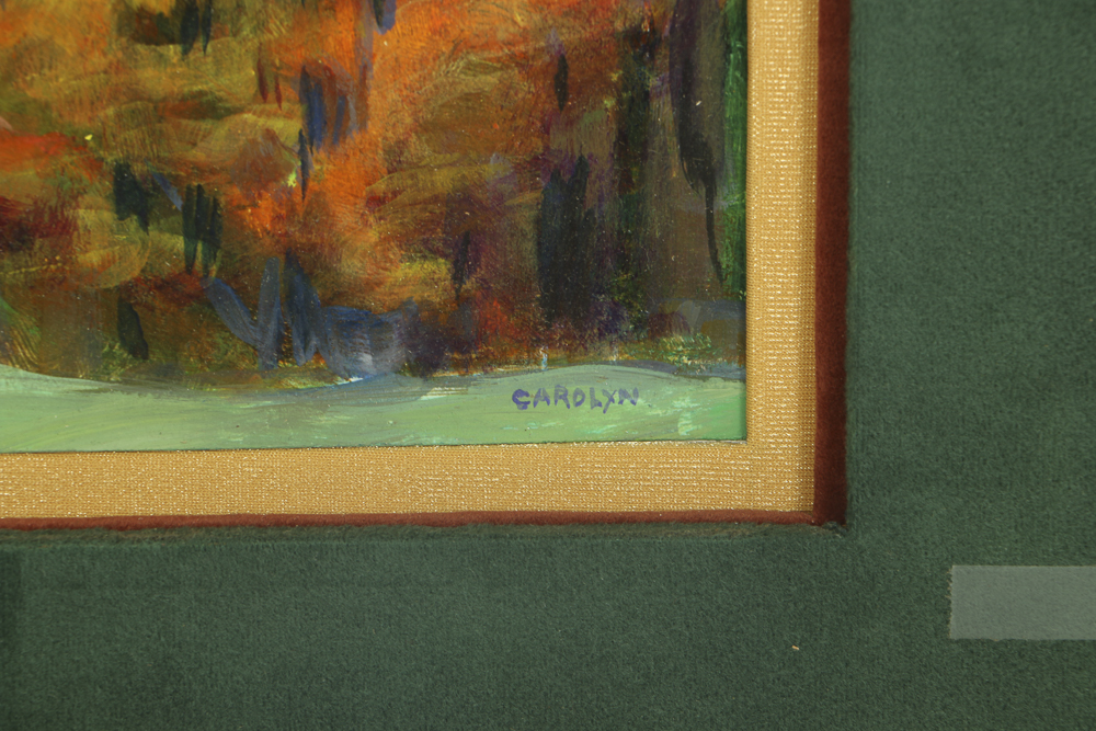 Carolyn Zimmerman Acrylic Painting on Board "Autumn Blaze"