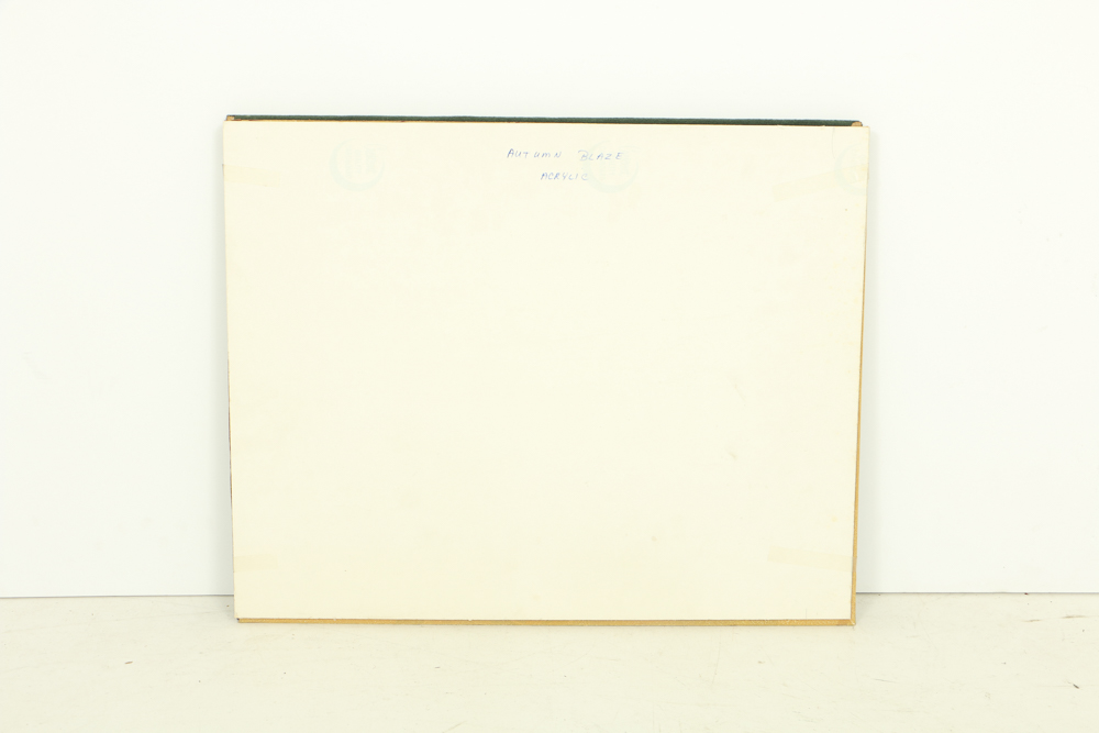 Carolyn Zimmerman Acrylic Painting on Board "Autumn Blaze"