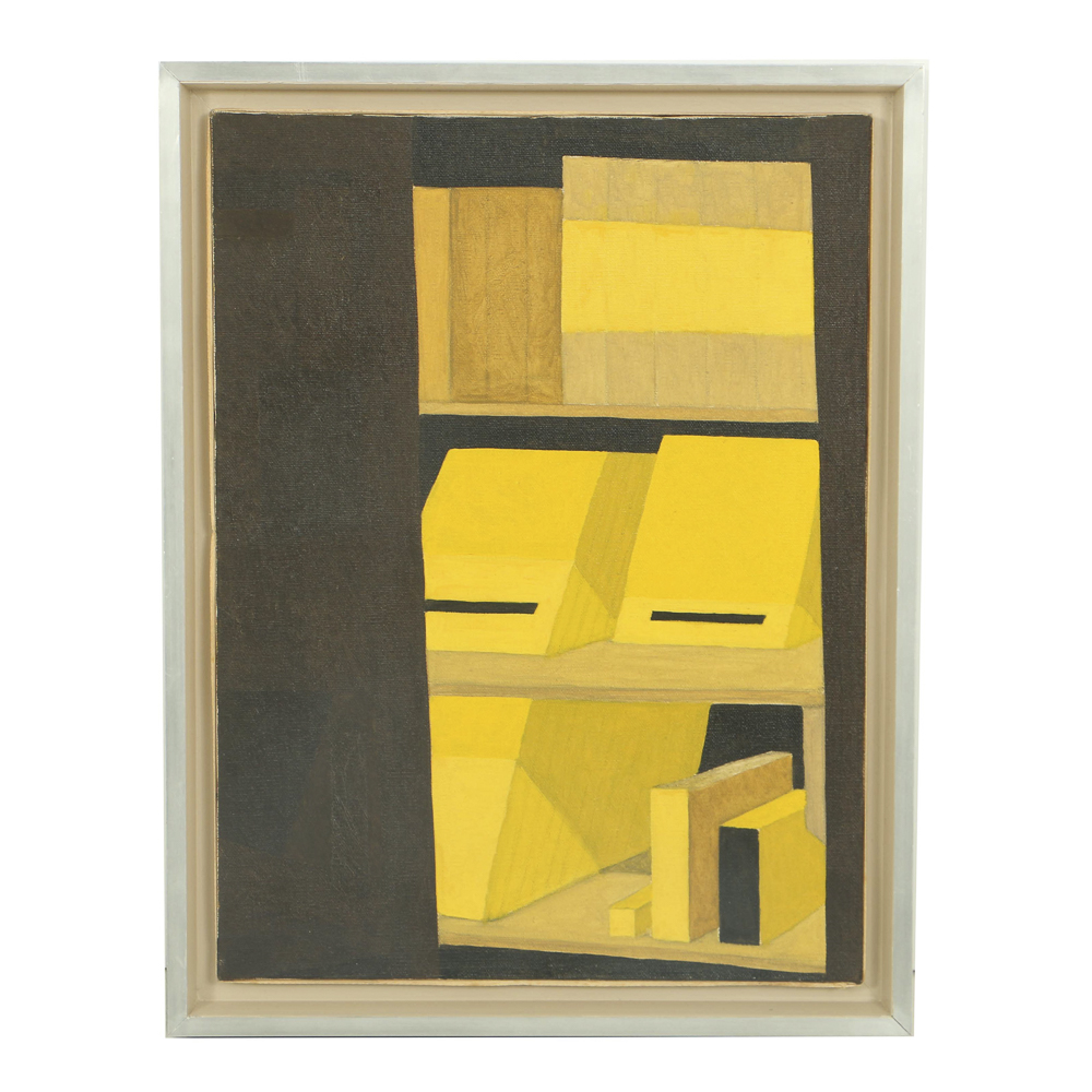 Robert Herrmann Oil Painting on Canvas "The Yellow Scene"