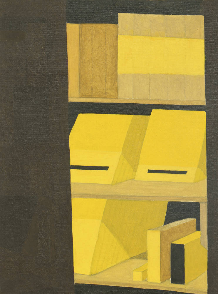 Robert Herrmann Oil Painting on Canvas "The Yellow Scene"