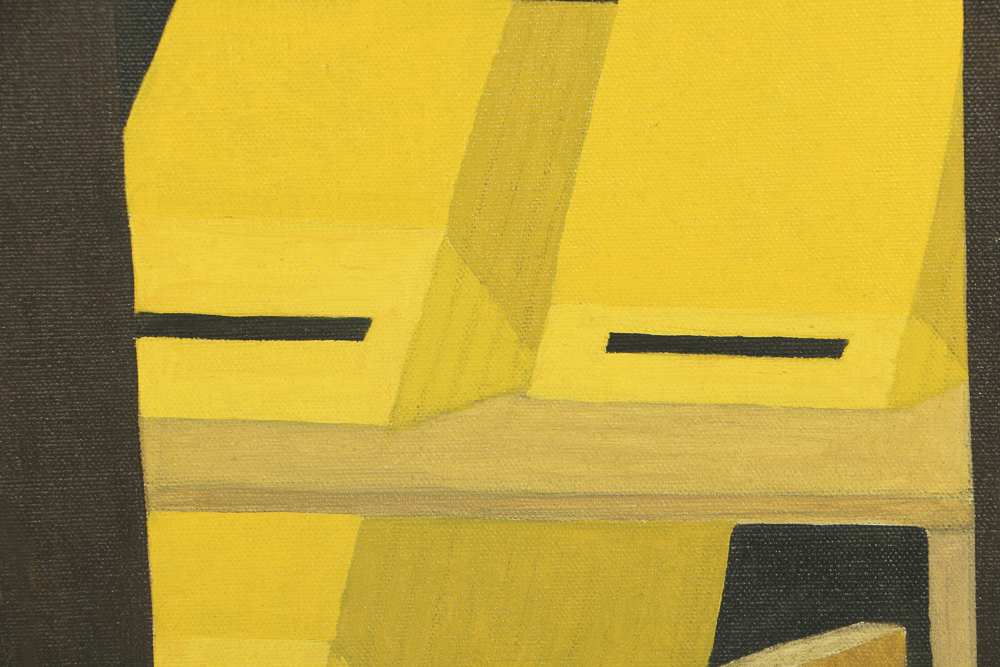 Robert Herrmann Oil Painting on Canvas "The Yellow Scene"