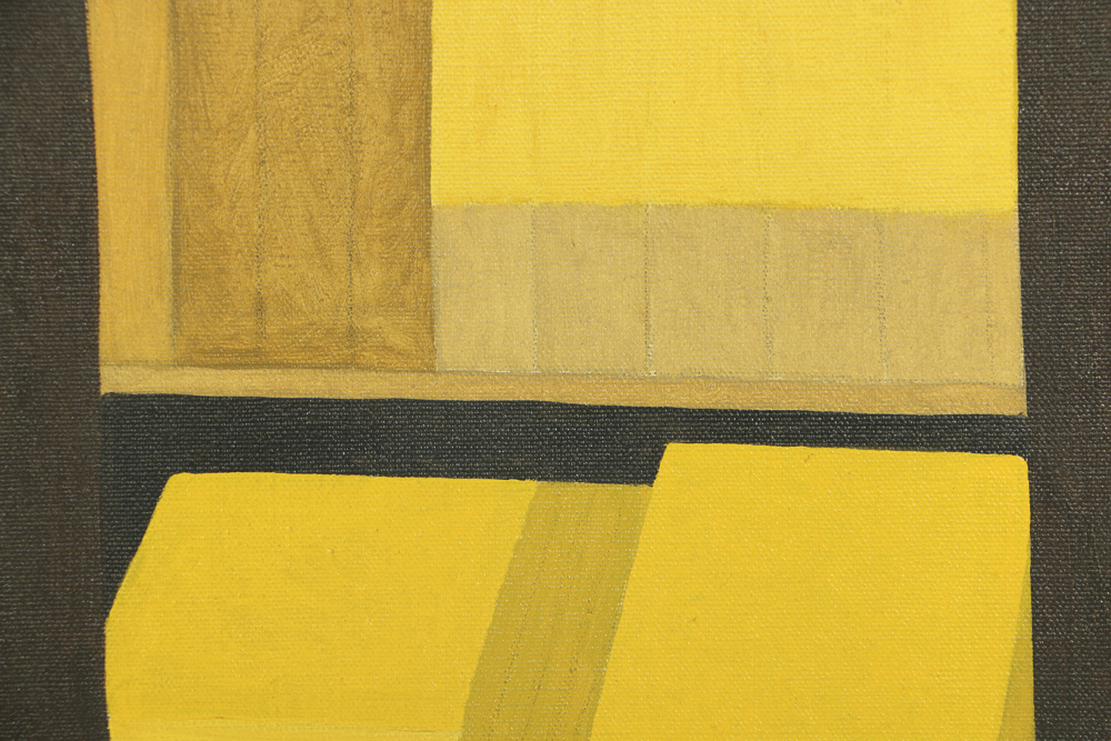 Robert Herrmann Oil Painting on Canvas "The Yellow Scene"