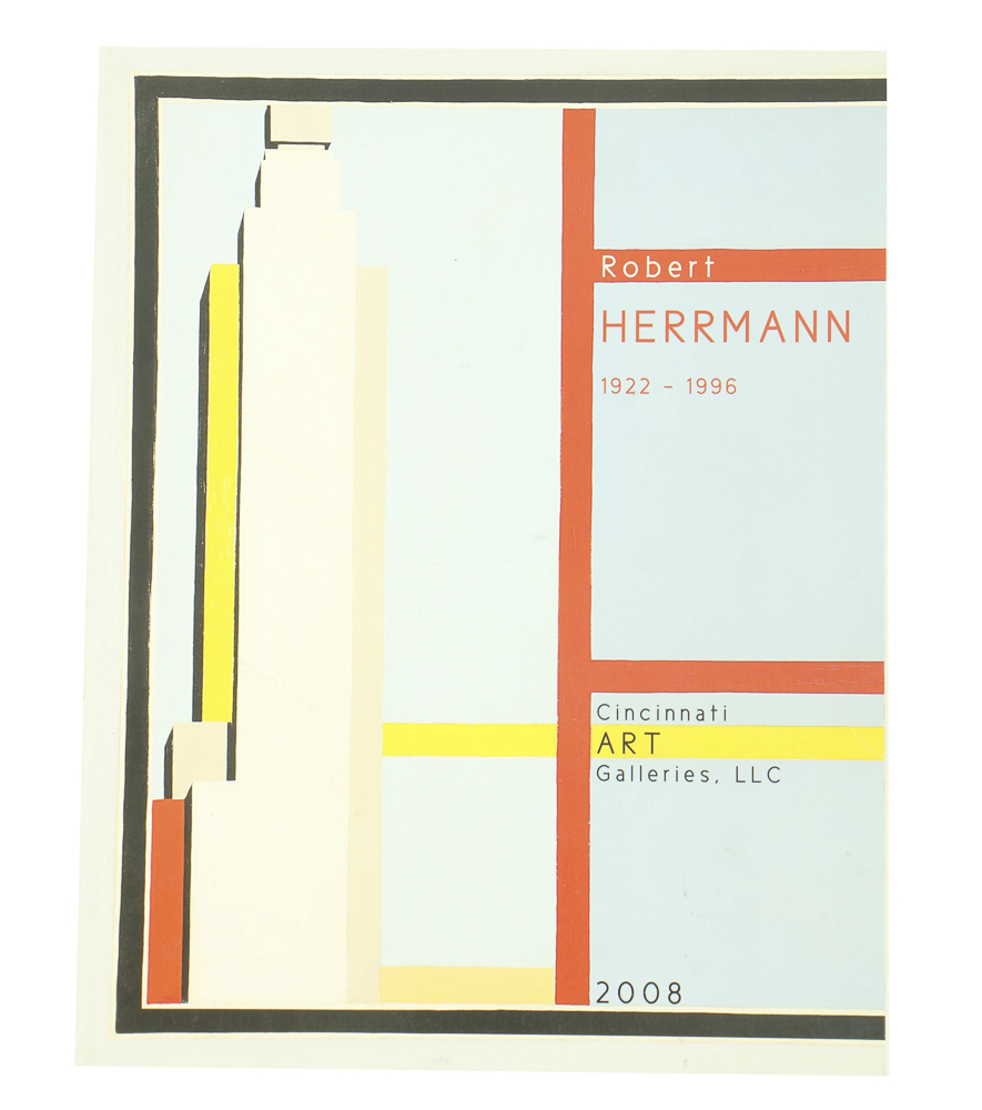 Robert Herrmann Oil Painting on Canvas "The Yellow Scene"