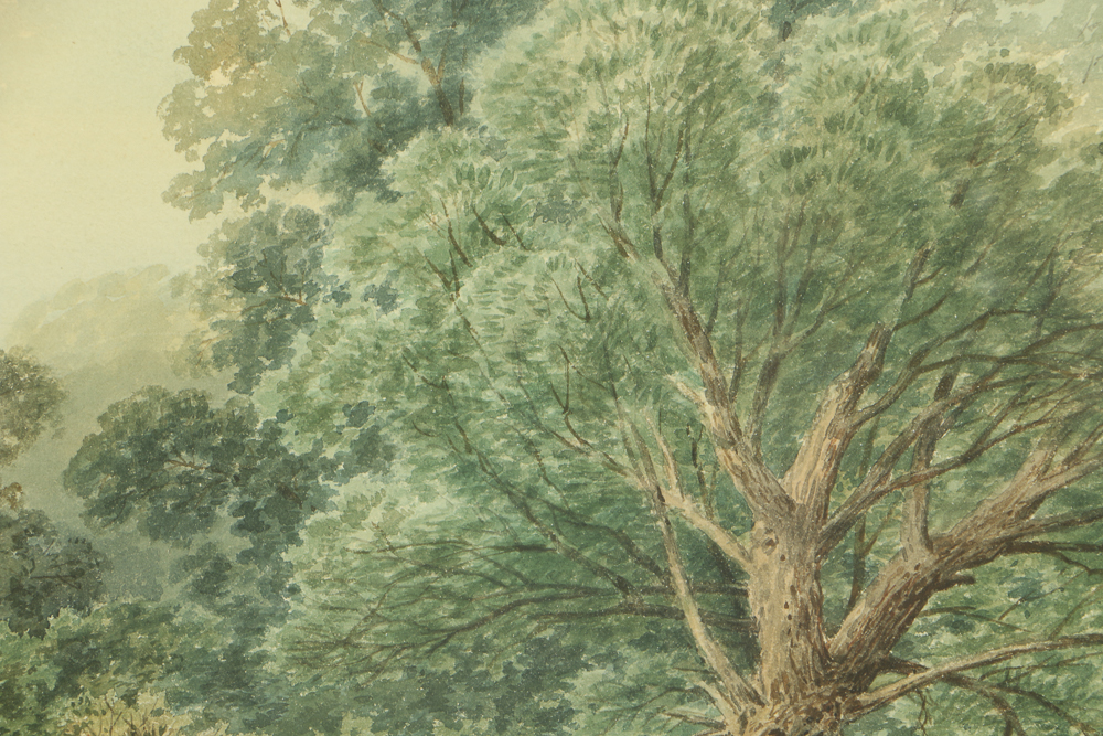 Granville Perkins Watercolor Painting on Paper Fishing Scene