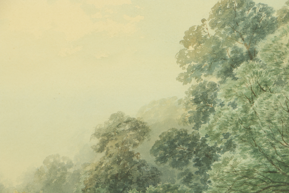 Granville Perkins Watercolor Painting on Paper Fishing Scene