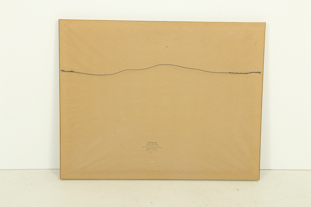 Granville Perkins Watercolor Painting on Paper Fishing Scene