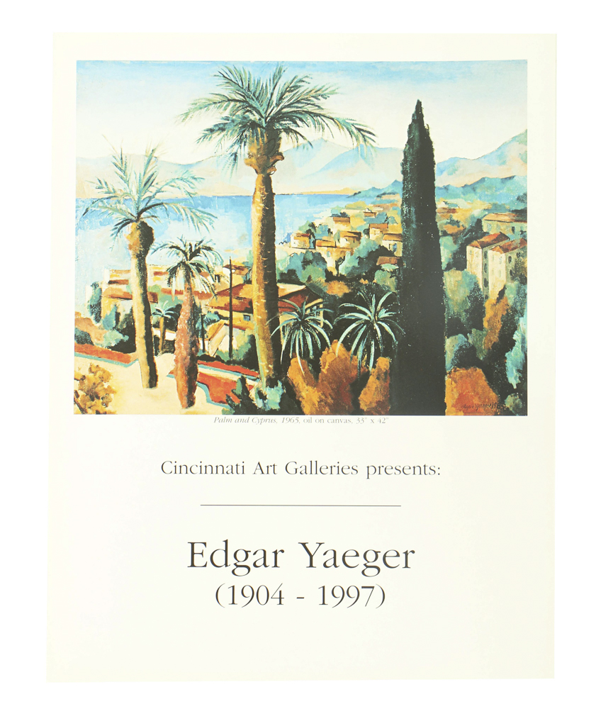 Edgar Yaeger Ink Wash Painting on Paper Figural Landscape