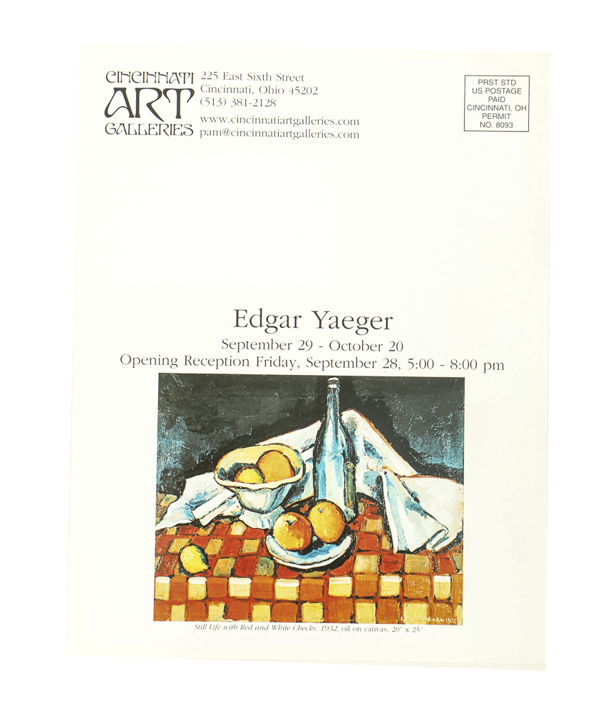 Edgar Yaeger Ink Wash Painting on Paper Figural Landscape