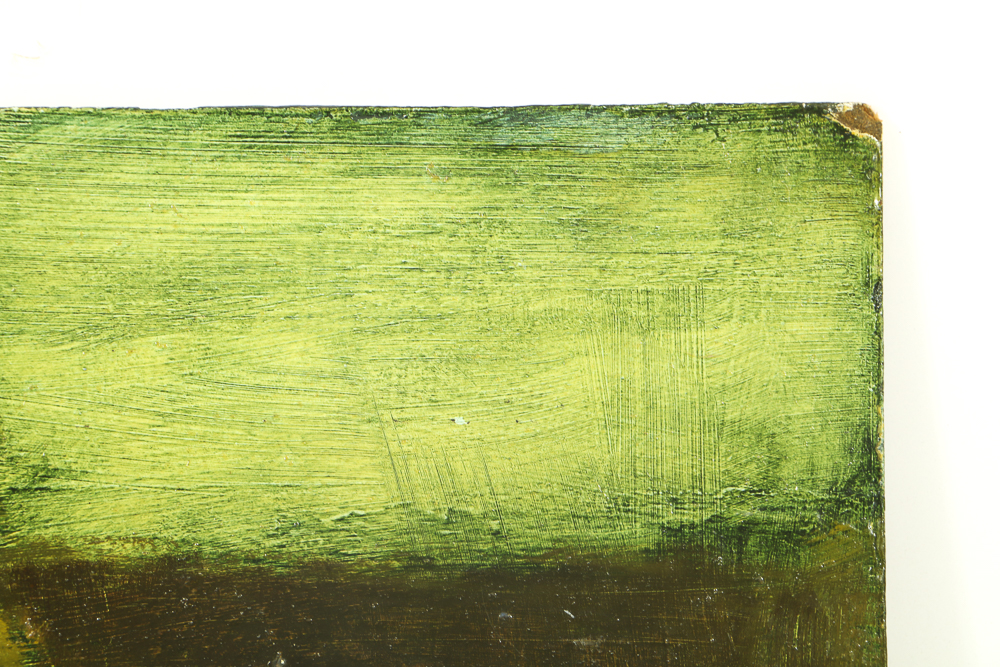 Edgar Hatten Oil Painting on Wood Board Abstracted Landscape