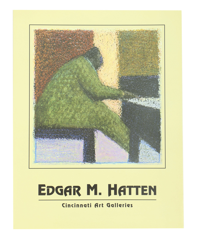 Edgar Hatten Oil Painting on Wood Board Abstracted Landscape