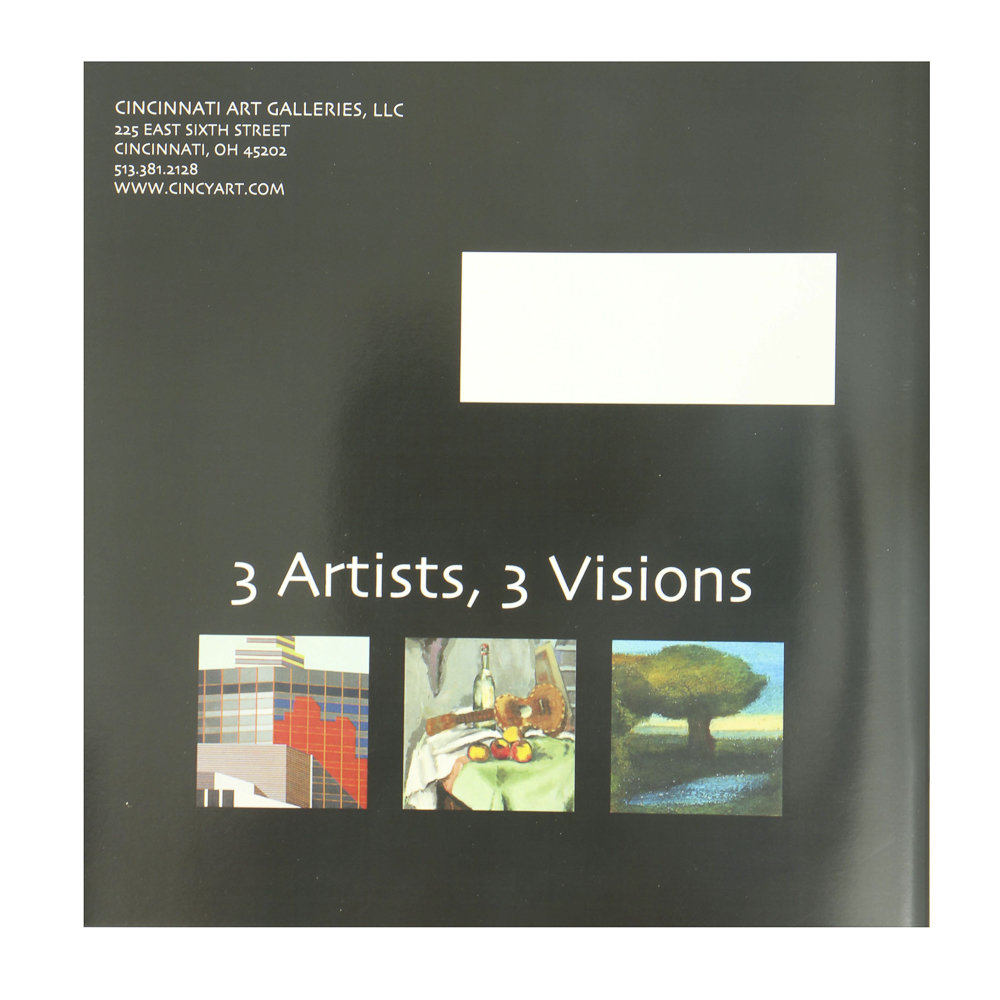 Edgar Hatten Oil Painting on Wood Board Abstracted Landscape