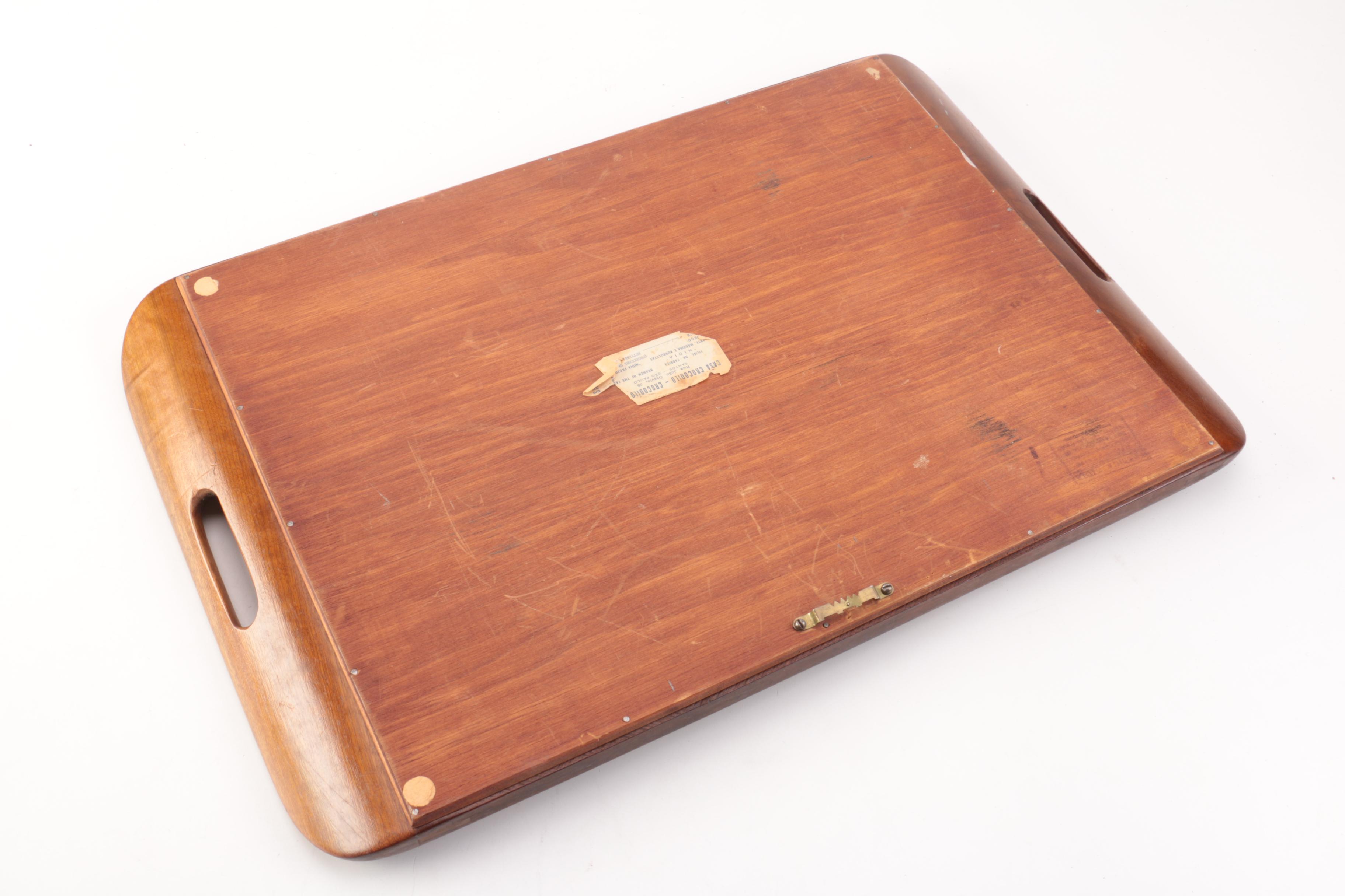 Two Wood Framed Butterfly Wing Trays and Framed Art Piece