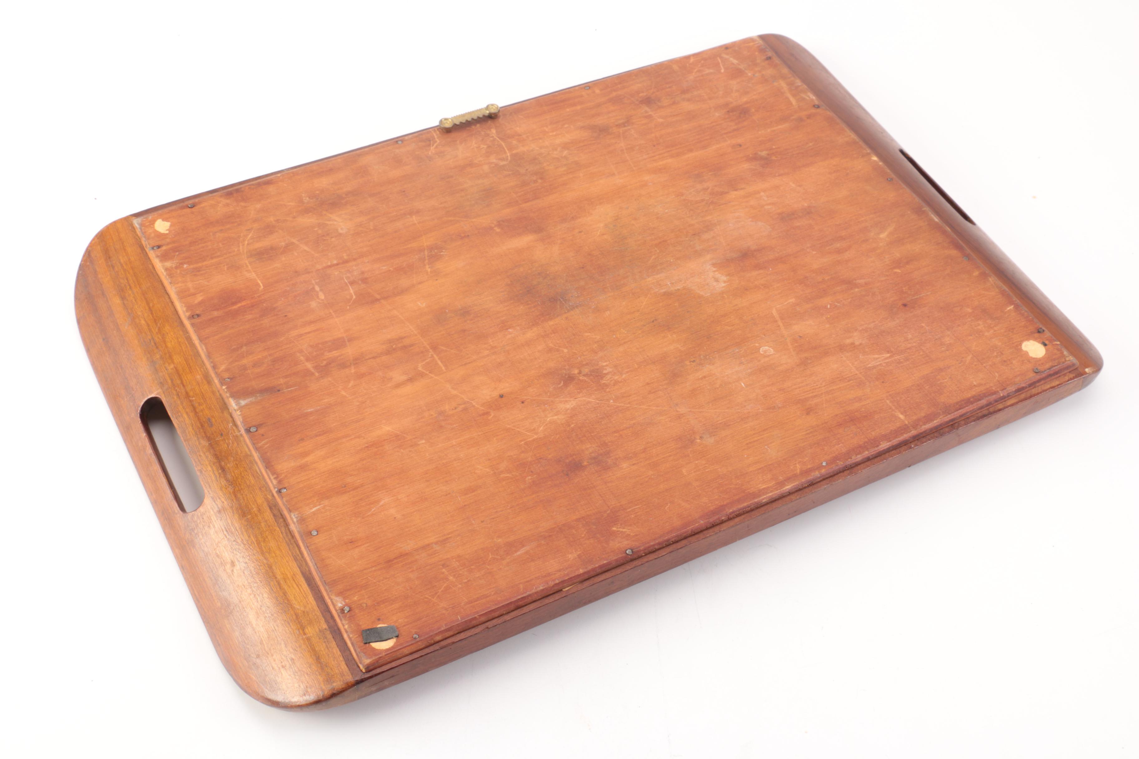 Two Wood Framed Butterfly Wing Trays and Framed Art Piece